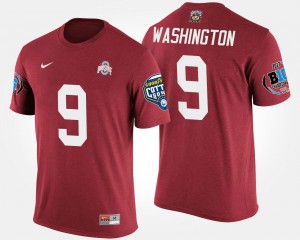#92 Mens Scarlet Big Ten Conference Cotton Bowl Bowl Game Adolphus Washington OSU T-Shirt 815149-602