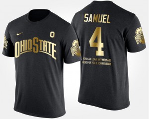 Gold Limited For Men's #4 Short Sleeve With Message Black Curtis Samuel OSU T-Shirt 274883-604