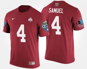 Bowl Game Big Ten Conference Cotton Bowl #4 Men Scarlet Curtis Samuel OSU T-Shirt 968452-136
