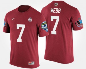 Big Ten Conference Cotton Bowl Scarlet #7 Bowl Game Damon Webb OSU T-Shirt For Men 614979-182