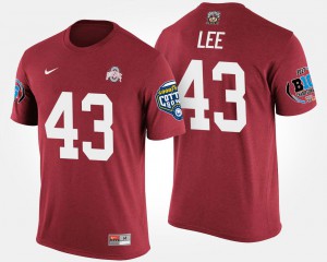 Scarlet Mens Big Ten Conference Cotton Bowl Bowl Game Darron Lee OSU T-Shirt #43 243927-215
