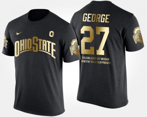 Black Mens Short Sleeve With Message Gold Limited Eddie George OSU T-Shirt #27 552069-178