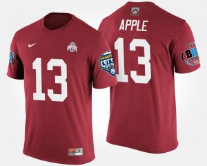 Scarlet Big Ten Conference Cotton Bowl #13 Bowl Game Eli Apple OSU T-Shirt For Men's 937663-176