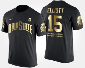 Black Gold Limited Ezekiel Elliott OSU T-Shirt Short Sleeve With Message #15 Men 446294-760