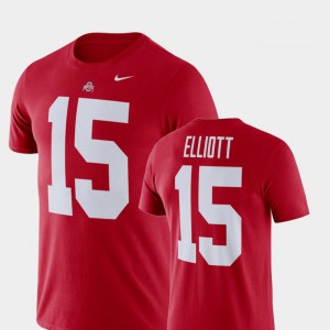 #15 Mens Scarlet Ezekiel Elliott OSU T-Shirt Football Performance 565550-181