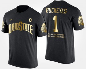 For Men Black OSU T-Shirt Gold Limited #1 No.1 Short Sleeve With Message 264398-966