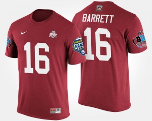 Men Scarlet #16 Bowl Game J.T. Barrett OSU T-Shirt Big Ten Conference Cotton Bowl 377414-842