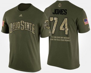 Military #74 Jamarco Jones OSU T-Shirt Men's Camo Short Sleeve With Message 212517-523