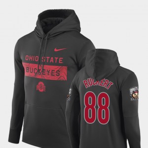 Anthracite For Men's Jeremy Ruckert OSU Hoodie #88 Football Performance Sideline Seismic 376443-910