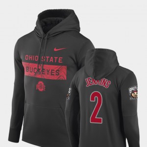 Anthracite For Men Football Performance Sideline Seismic #2 Malcolm Jenkins OSU Hoodie 812641-505