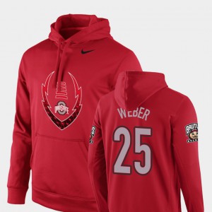 Scarlet Football Performance Mike Weber OSU Hoodie Icon Circuit #25 For Men 890738-365