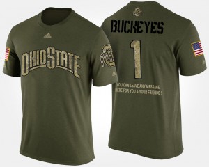 Mens #1 OSU T-Shirt Camo No.1 Short Sleeve With Message Military 598761-854