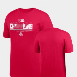 OSU T-Shirt 2018 Big Ten Football Champions Locker Room Big & Tall For Men Scarlet 945225-783