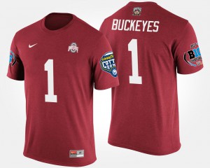 For Men Scarlet No.1 Big Ten Conference Cotton Bowl Bowl Game OSU T-Shirt #1 394514-684