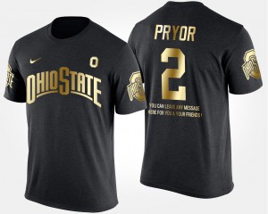 Gold Limited Short Sleeve With Message Men Black #2 Terrelle Pryor OSU T-Shirt 850162-620