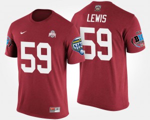 #59 Bowl Game Big Ten Conference Cotton Bowl Mens Tyquan Lewis OSU T-Shirt Scarlet 561754-127