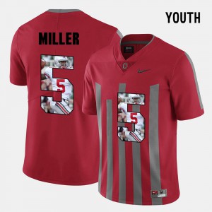 Red Kids Pictorial Fashion #5 Braxton Miller OSU Jersey 487896-546