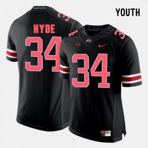 College Football Kids Black CameCarlos Hyde OSU Jersey #34 987322-254