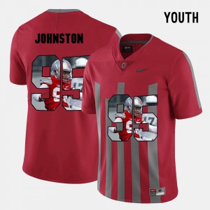 Pictorial Fashion Red Cameron Johnston OSU Jersey #95 Kids 334094-124