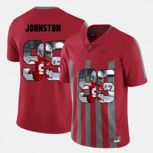 #95 Cameron Johnston OSU Jersey Pictorial Fashion Red Mens 812466-271