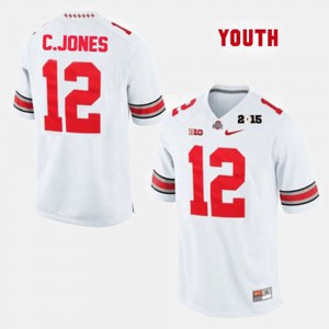 Cardale Jones OSU Jersey #12 White College Football Kids 544154-386