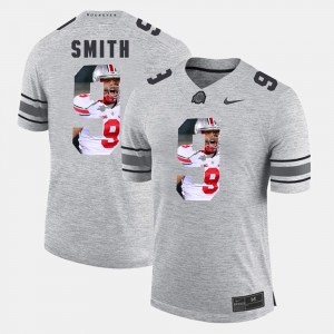 For Men's #9 Devin Smith OSU Jersey Pictorial Gridiron Fashion Gray Pictorital Gridiron Fashion 133852-913