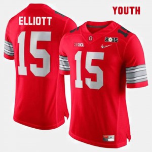 #15 Red College Football Kids Ezekiel Elliott OSU Jersey 326702-822