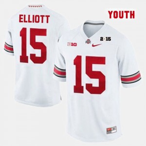 White College Football Ezekiel Elliott OSU Jersey For Kids #15 569305-467