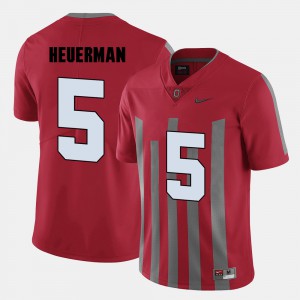 Red Jeff Heuerman OSU Jersey For Men's #5 College Football 295341-737