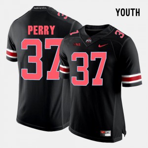 #37 Joshua Perry OSU Jersey Black For Kids College Football 951347-847