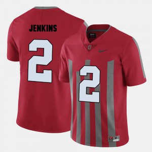 #2 College Football Malcolm Jenkins OSU Jersey Men Red 729179-718