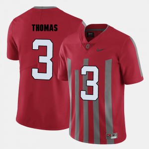 Mens Michael Thomas OSU Jersey Red College Football #3 753063-161