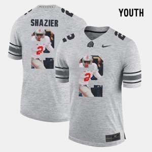 Youth Ryan Shazier OSU Jersey #2 Pictorial Gridiron Fashion Gray Pictorital Gridiron Fashion 973840-814