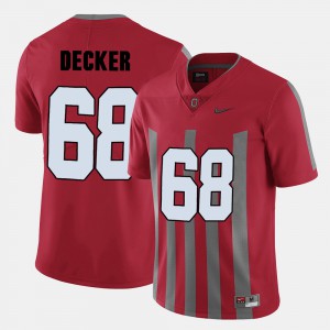 #68 College Football Taylor Decker OSU Jersey Red Men's 161850-770