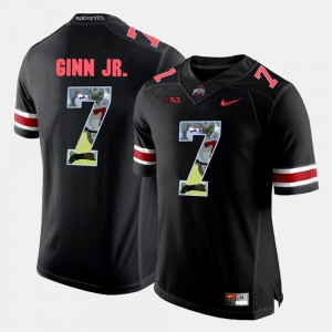 #7 For Men Ted Ginn Jr. OSU Jersey Black Pictorial Fashion 805438-581