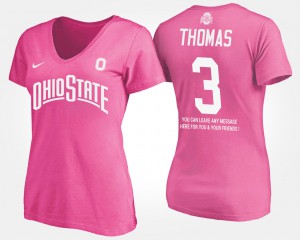 Pink Michael Thomas OSU T-Shirt With Message Women #3 432342-352