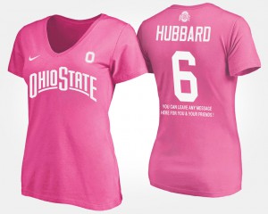 Sam Hubbard OSU T-Shirt #6 With Message Women's Pink 436024-768