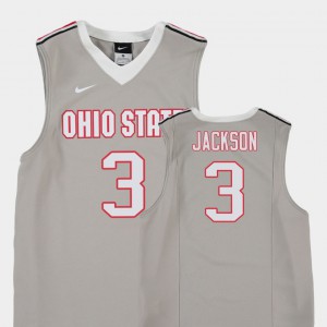 #3 C.J. Jackson OSU Jersey College Basketball For Kids Replica Gray 950963-234