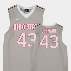 Replica College Basketball Gray Matt Lehmann OSU Jersey #43 Kids 588054-602